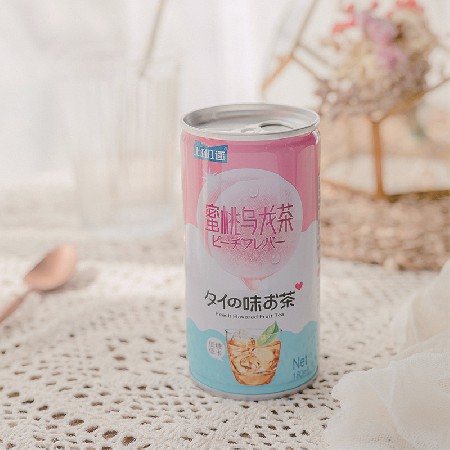 厂家批发 上班1逐桃味乌龙茶饮料蜜桃乌龙茶5罐试饮180ml饮料OEM